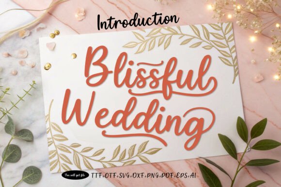 Blissful Wedding: Elevating Design with Romantic Script Typography