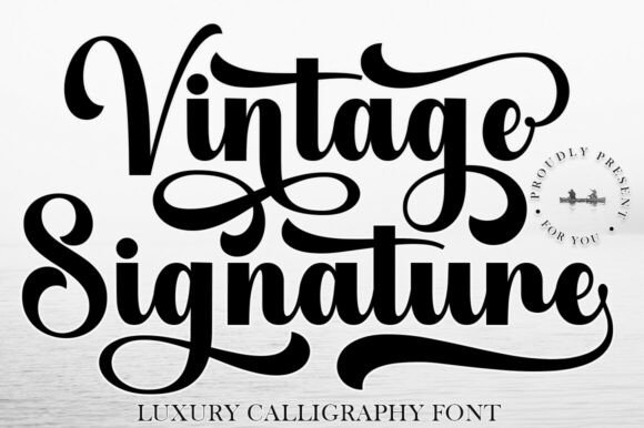 Elevating Brand Identity and Editorial Design with Vintage Signature Typography