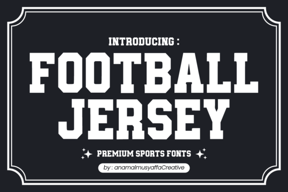 Football Jersey Typeface: Bold Uppercase Design