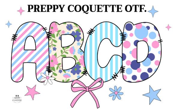 Preppy Coquette: Integrating Retro Floral Typography into Creative Workflows