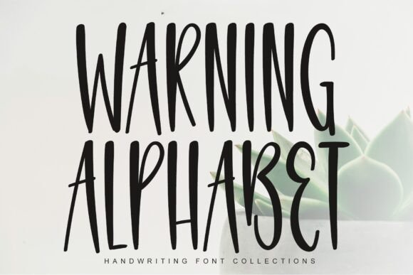 Warning Alphabet: Elevating Design with Elegant Handwritten Script