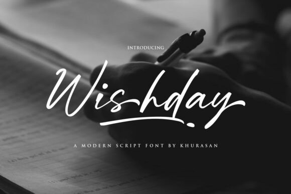 Wishday Font: Elevate Designs with Modern Handwritten Script
